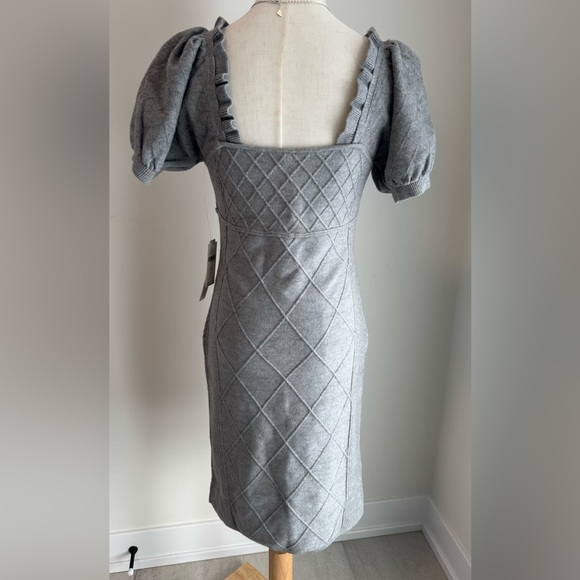 Anthropologie Charcoal Quilted Midi Dress - Picture 8 of 16